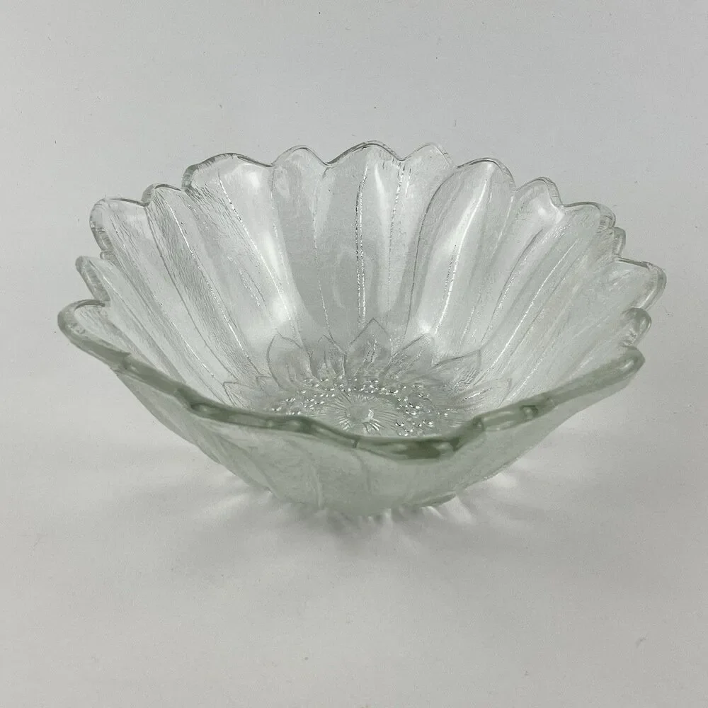 Lot of 10 Glass Unbranded Clear Crystal Vintage Glassware